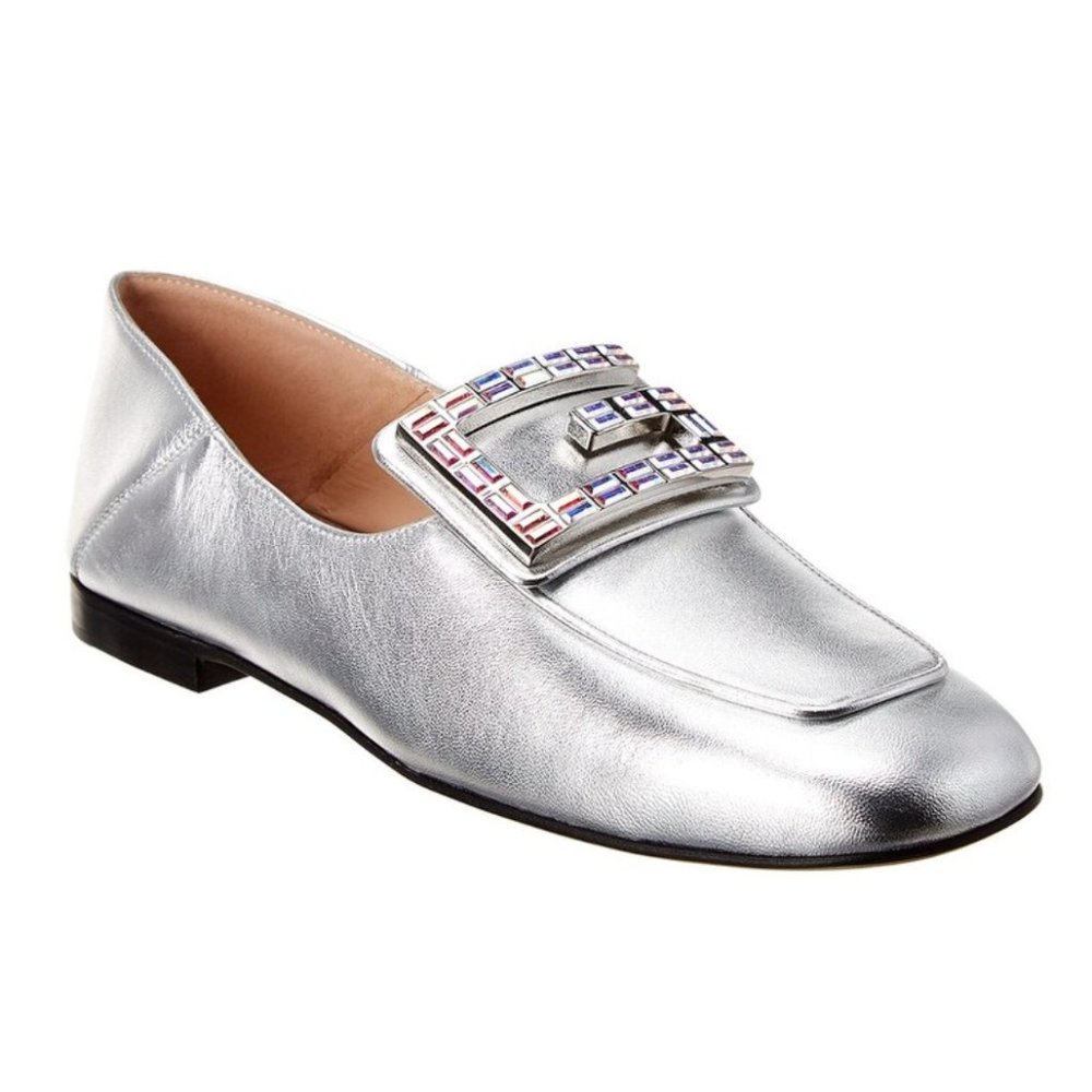 Gucci Madelyn Crystal G Loafers in Silver NEW IN BOX